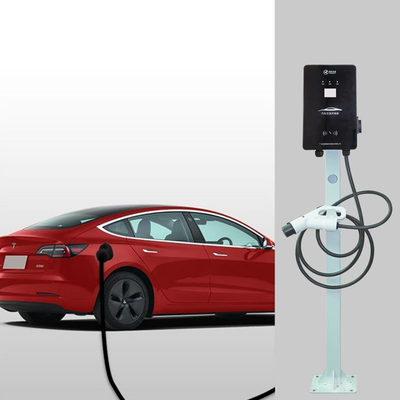 壁に取り付けられた AC EV 充電器 32A タイプ 2 LCD ディスプレイ付きポータブル Evse